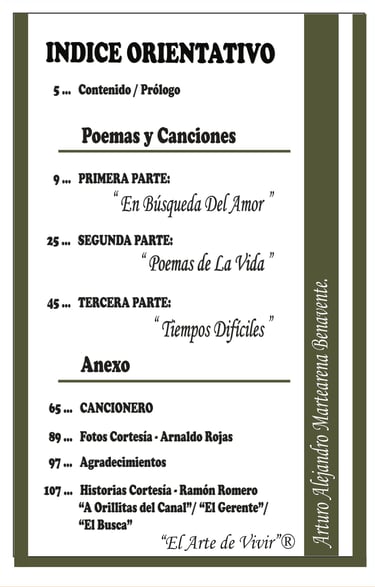 El Arte de Vivir - Índice General