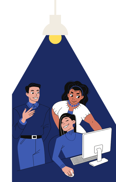 entrepreneurs visiblement heureux,mis en lumière avec internet