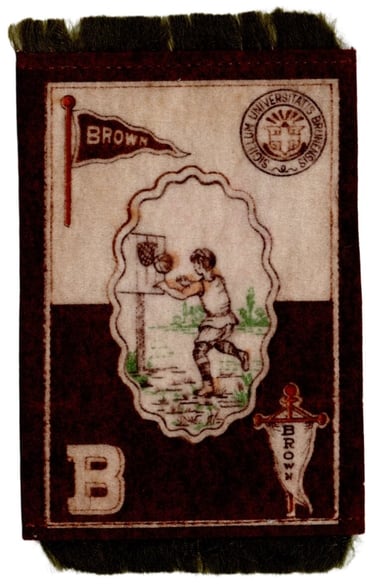 Brown Vintage B33 College Basketball Felt