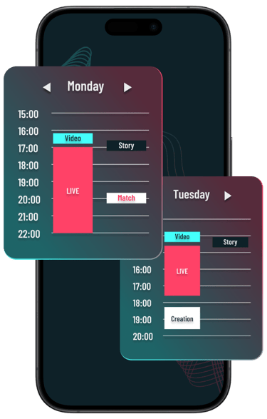 calendrier intelligent assistant digital créateurs LIVE