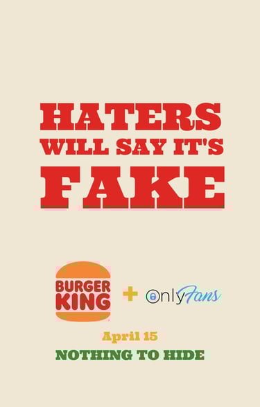 Burger King + OnlyFans print campaign