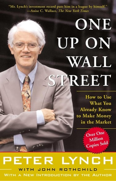 One Up On Wall Street cover, investing insights on finding growth stocks before others.