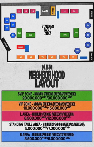 Neighborhood Saigon Map Layout Floor plan by Vietnam Nightclub Promoter Alejandro