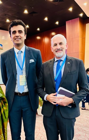 President of Chamber India Mr. Abhinav Balyan with Mr. Shombi Sharp, the UN Resident Coordinator in India