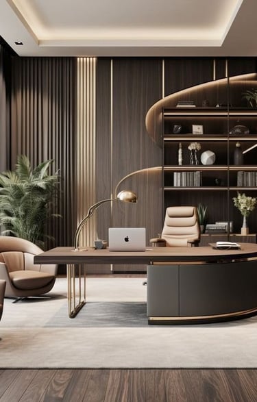 ticari alan dekorasyonunda ofis ve dükkan tasarımı