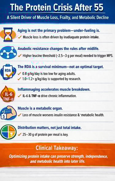 Why Protein After 55 Isn’t Optional — And Why the RDA Is Failing Your Muscles