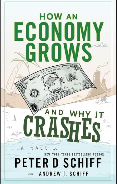 How an Economy Grows and Why It Crashes cover, simple guide to economic cycles.