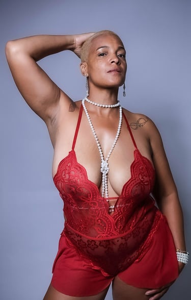 Scarlet Temptation lace romper by FreedomxFantasyLuxe in Winter Haven, Florida.