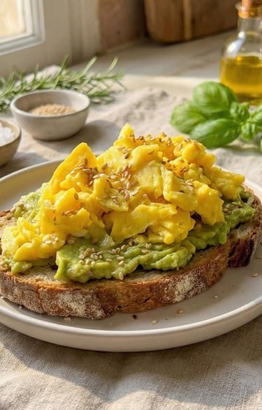 Vegeterian avocado toast