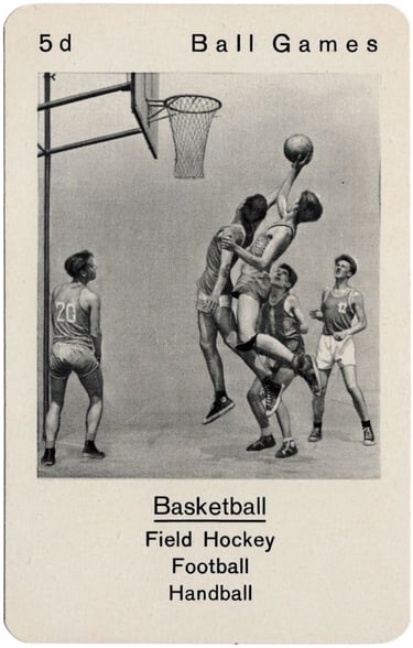 Basketball Quartet Austria Playing Card Vintage