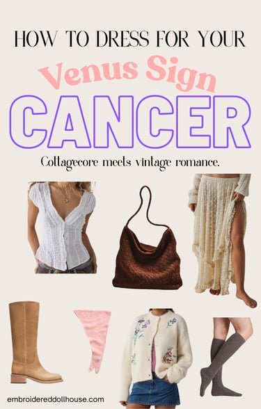 How to dress for your Venus sign picture collage featuring inspiration from Simons, free people