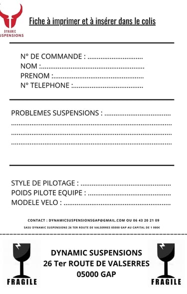 fiche entretien suspensions gap