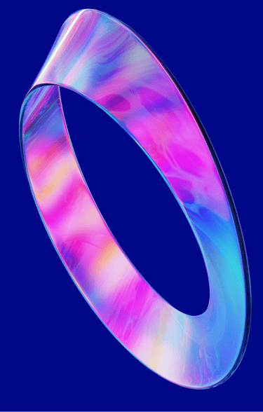a ring with a colorful colored band