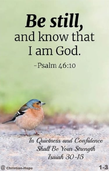 Be Still Psalms 46:10