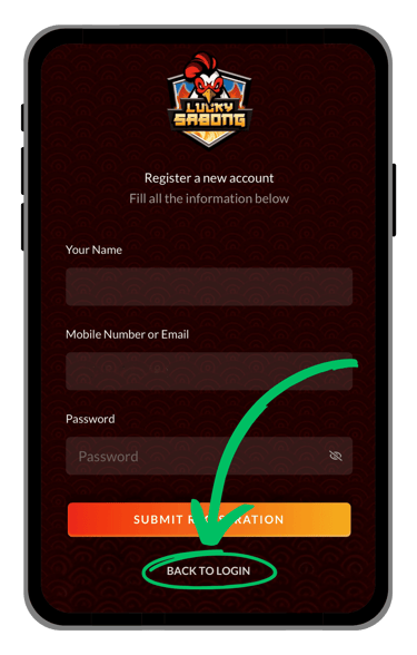 step 1 of how to log in at phsabong