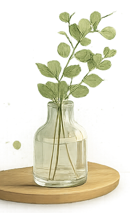 Illustration qui représente une vase avec des fleur détente