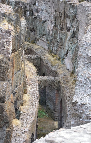 Beneath the Coliseum in Rome, Italy