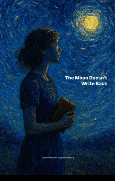 The Moon Doesn't Write Back | Promotional post | Reverie's Realm instagram | Aarushi Jain Writes