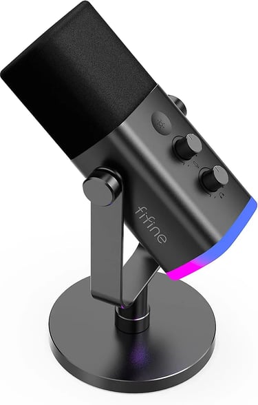 FIFINE USB XLR Gaming AM8 Microfono per PC PS4 PS5