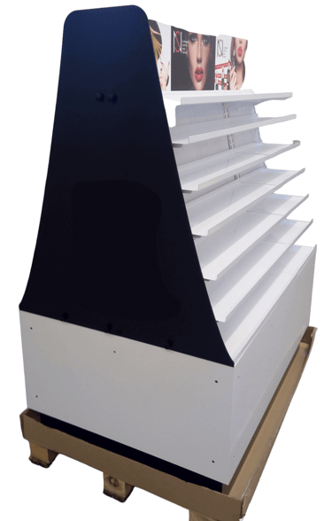 meuble ilot 80x120cm double face métal pour GMS