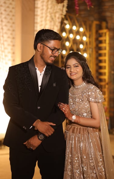 “Vadodara bride wedding makeup look by R&D Bridal Makeup, elegant bridal styling for party plot wedd