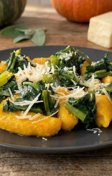 Pumkin gnocchi made at home