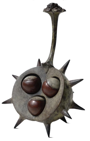 Bronze Sculpture Horse Chestnut Conker By Mark Richard Hall Sculptor
