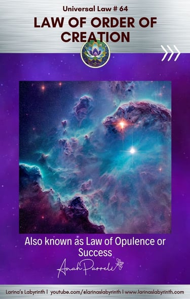 Universal law. Spiritual Law. Law of Order of Creation