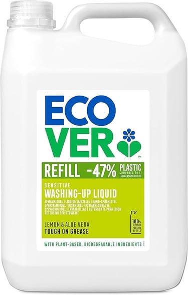 a gallon of ecoverver eco - friendly cleaning liquid