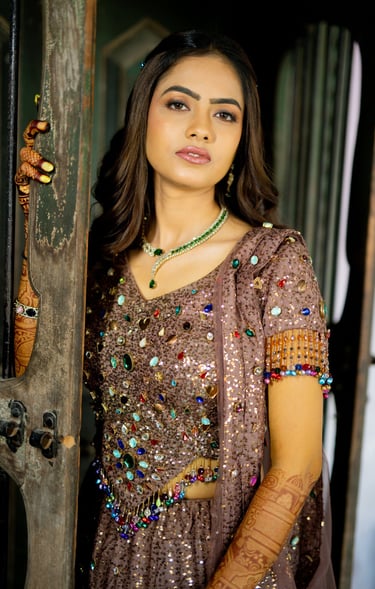 soft and glam makeup look close up portrait