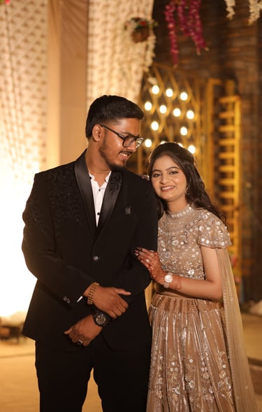 “Vadodara bride wedding makeup look by R&D Bridal Makeup, elegant bridal styling for party plot wedd