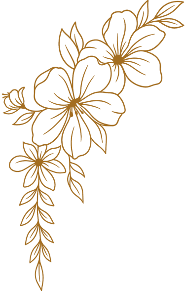 fiori stilizzati in beige