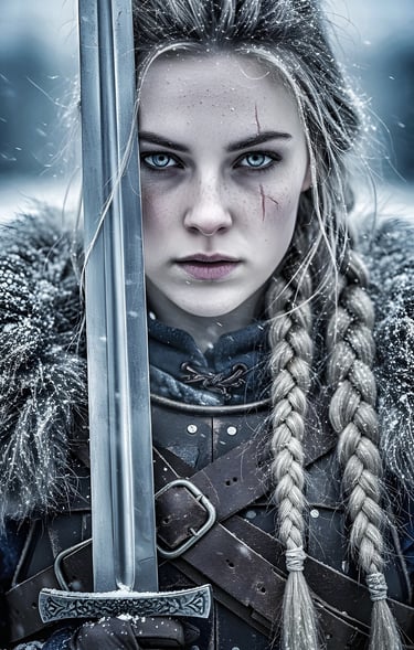 Close up of shield maiden