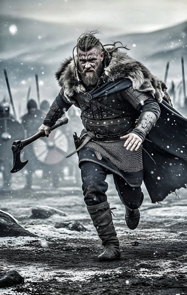 Viking warrior charges