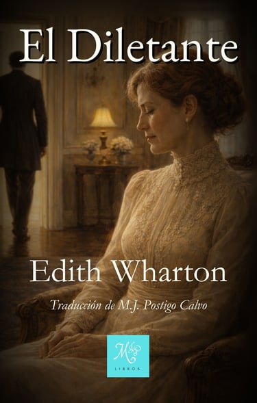 Portada del libro El Diletante de Edith Wharton, traducción original de Libros MJP en Amazon.