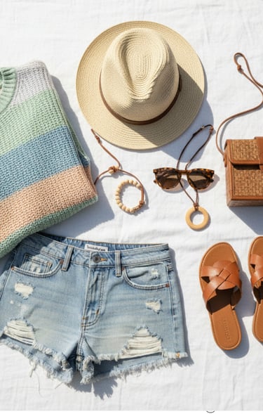 Flat lay guide association couleurs et accessoires