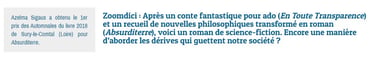 article zoomdici sortie livre azelma sigaux les éphémères sont éternels partie 2