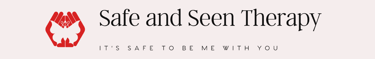Safe and seen therapy logo, hands and butterfly.