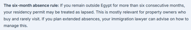 Egypt visa for property buyers