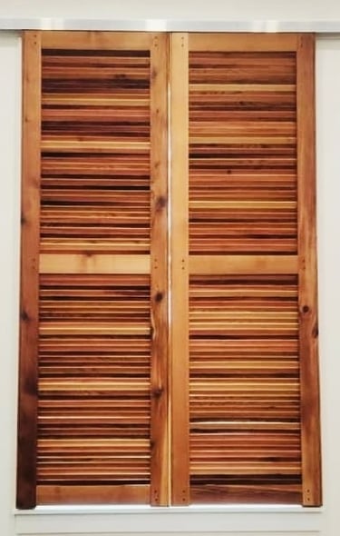 Cedar Wood Shutters (INDOOR), This product is manufactured to order.