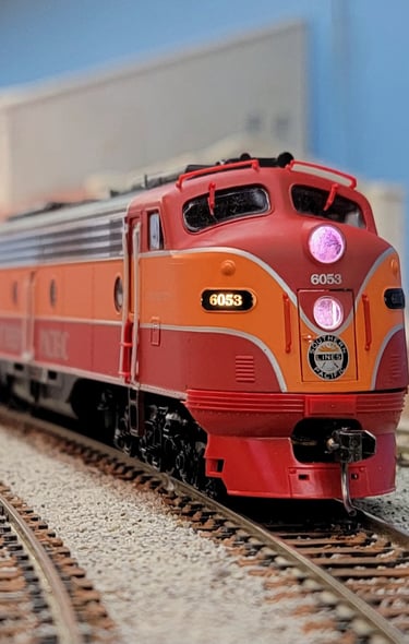 Daylight E8 Locomotive at Station