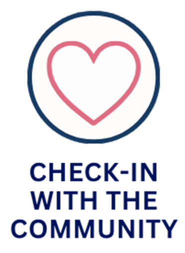 Check-in with the community.