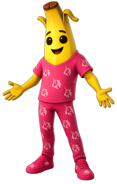 a banana banana peeler wearing a pink pajamas
