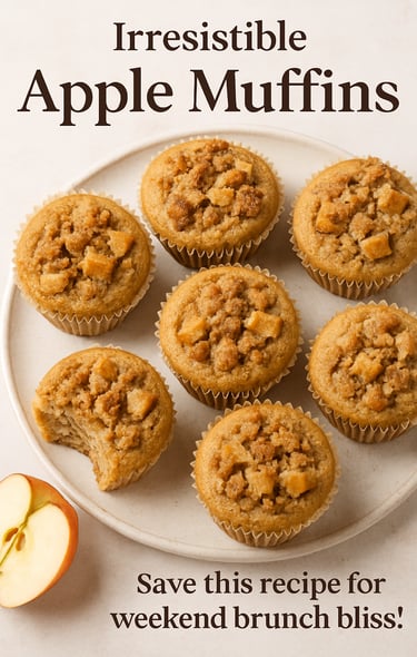 apple muffins with fresh apples