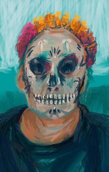 Catrina selfie - digital postcard