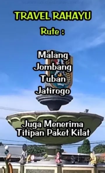 layanan rute Travel Rahayu Malang dari Batu dan Malang ke Tuban dan sekitarnya