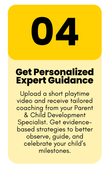 Parent uploading a playtime video to zerotofive and receiving personalized coaching from an expert
