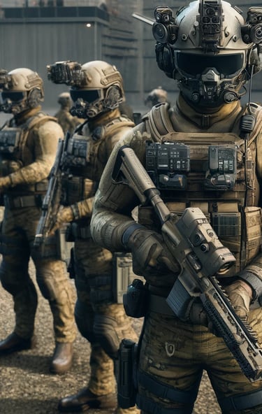 a group of soldiers in full military gear