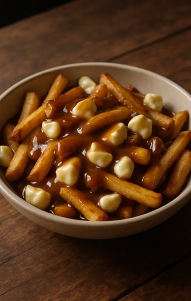 une poutine prête à être mangée pour la journée mondiale de la poutine.