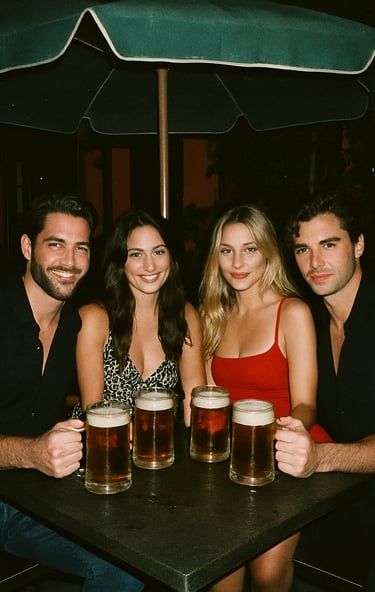 Bière entre amis pour la journée mondiale de la bière